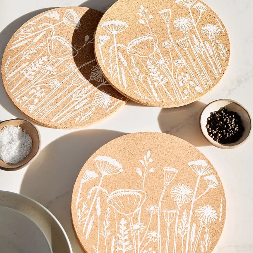 Cork Placemat | Flowers