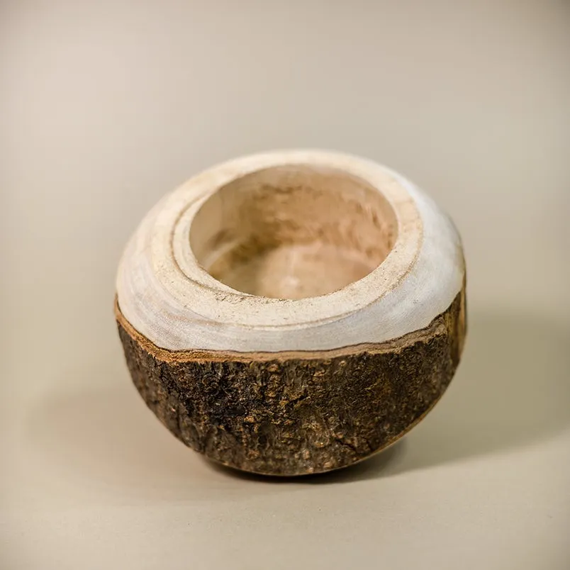 Rustic Wooden Pot