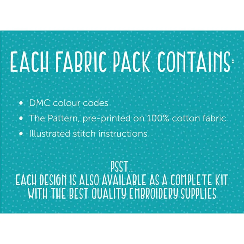 Boho Feathers Embroidery Pattern Fabric Pack - image 3