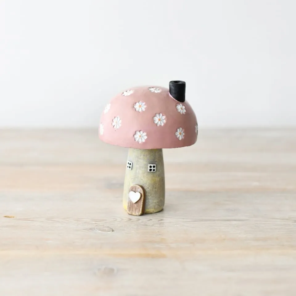 Pink Mushroom House Deco