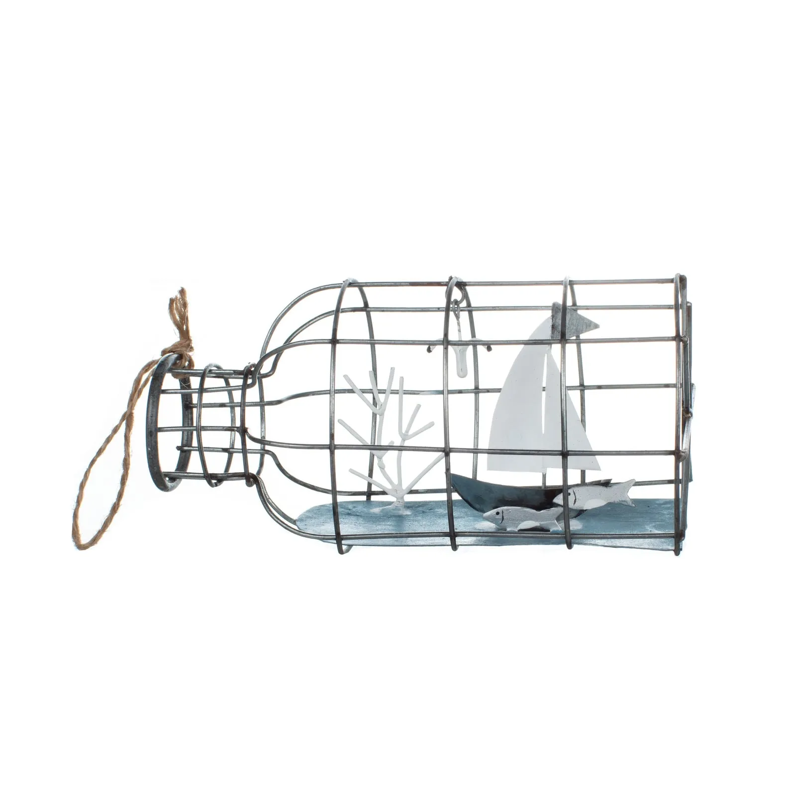 Boat in a wire bottle