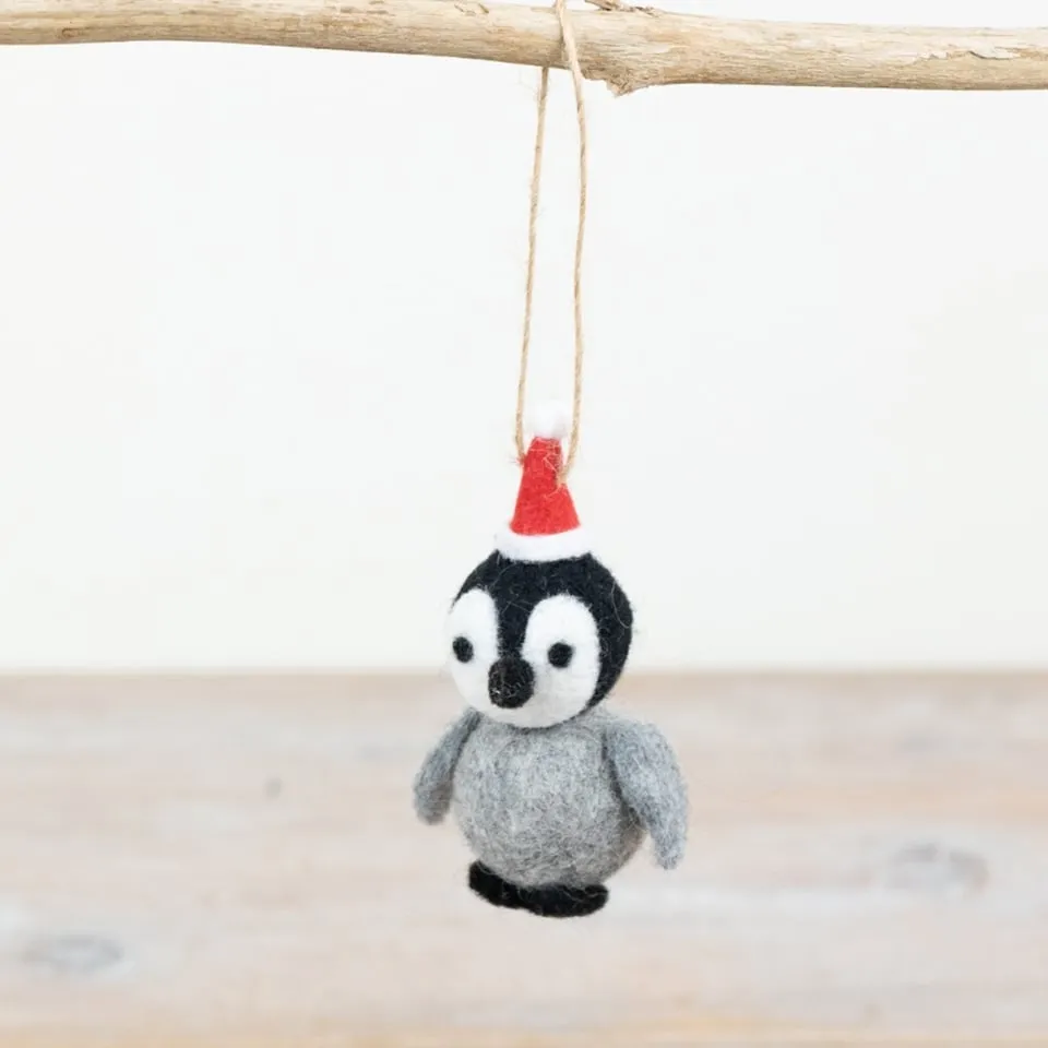 Christmas Felt Penguin Hanger