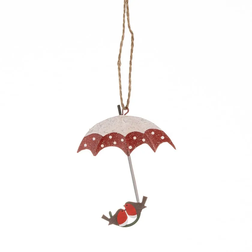 Robins On Umbrella