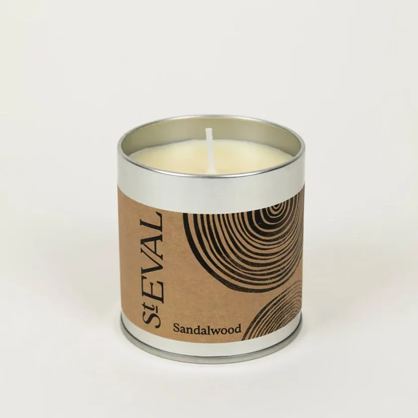 St Eval Sandalwood Tin Candle