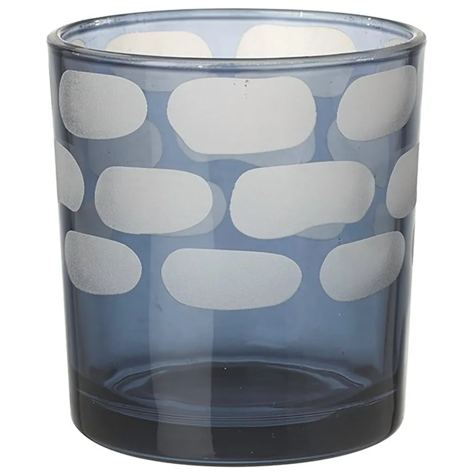 Large Blue and White T- Light Holder