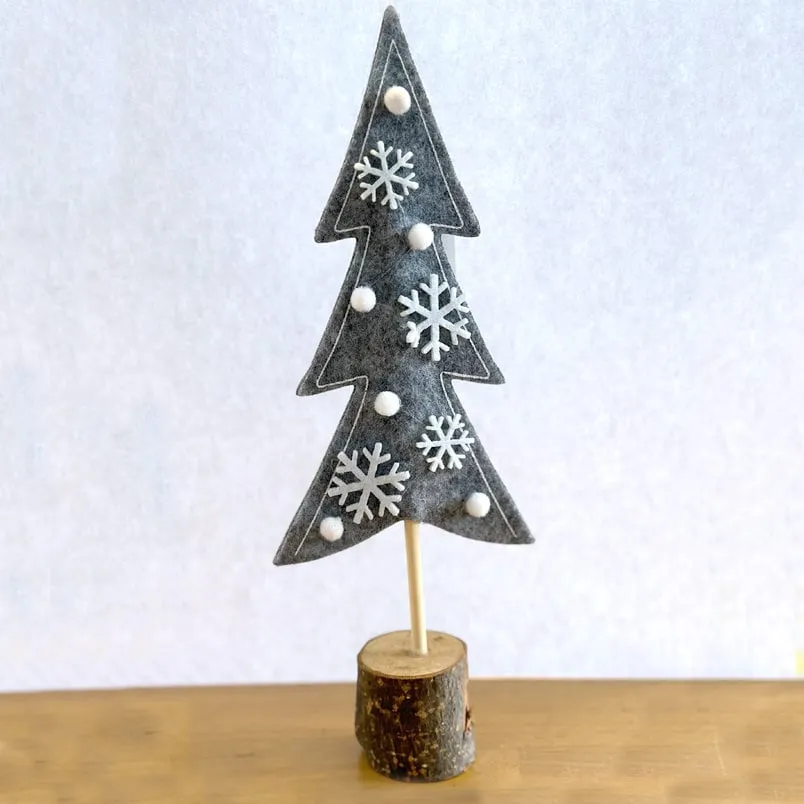 Grey Fabric Christmas Tree