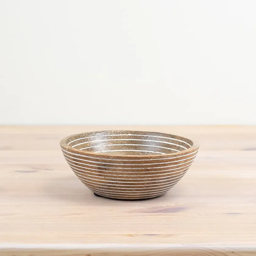 Serving Bowl White Washed - Small