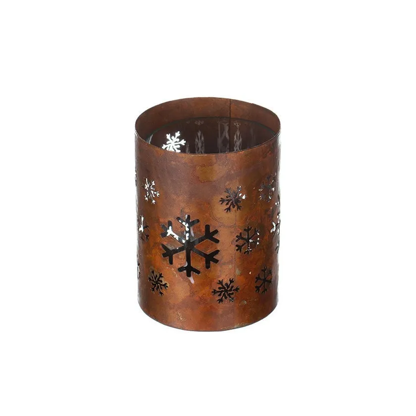 Rustic Snowflake Votive - image 2