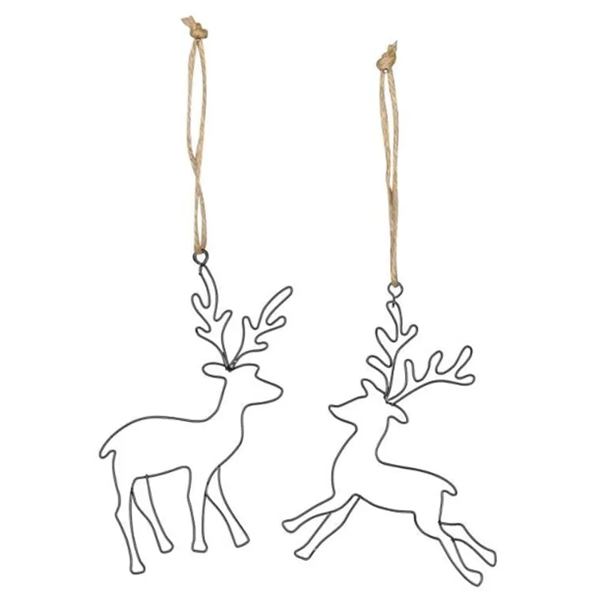 Black Wire Hanging Reindeer