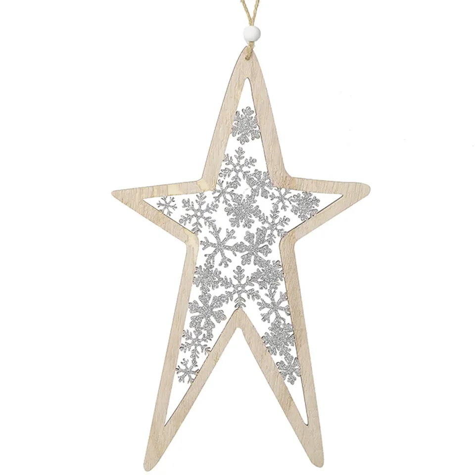 Glitter Snowflake Star Hanger