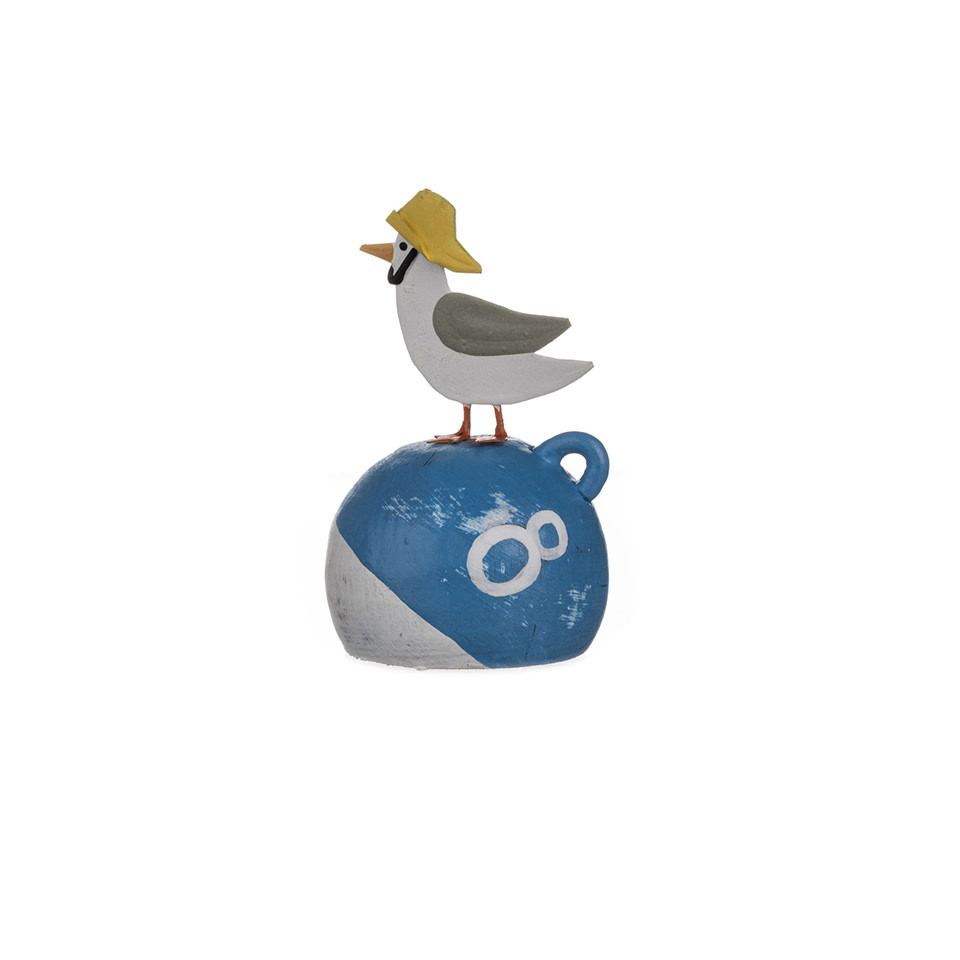 Seagull on a buoy table-top ornament, by Shoeless Joe