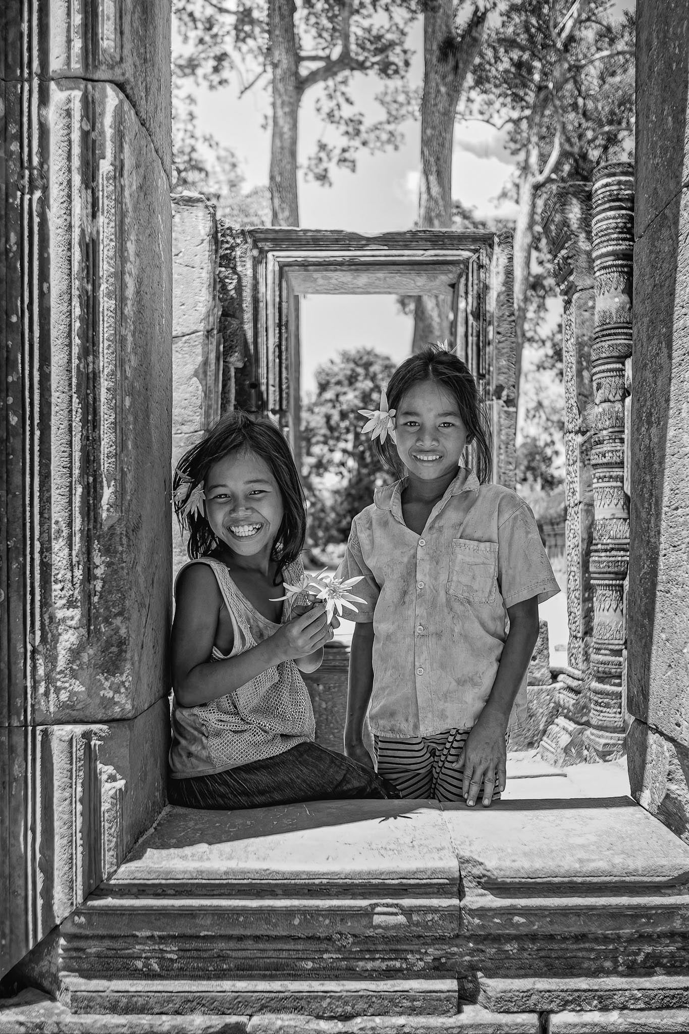 Two Girls at Angkor