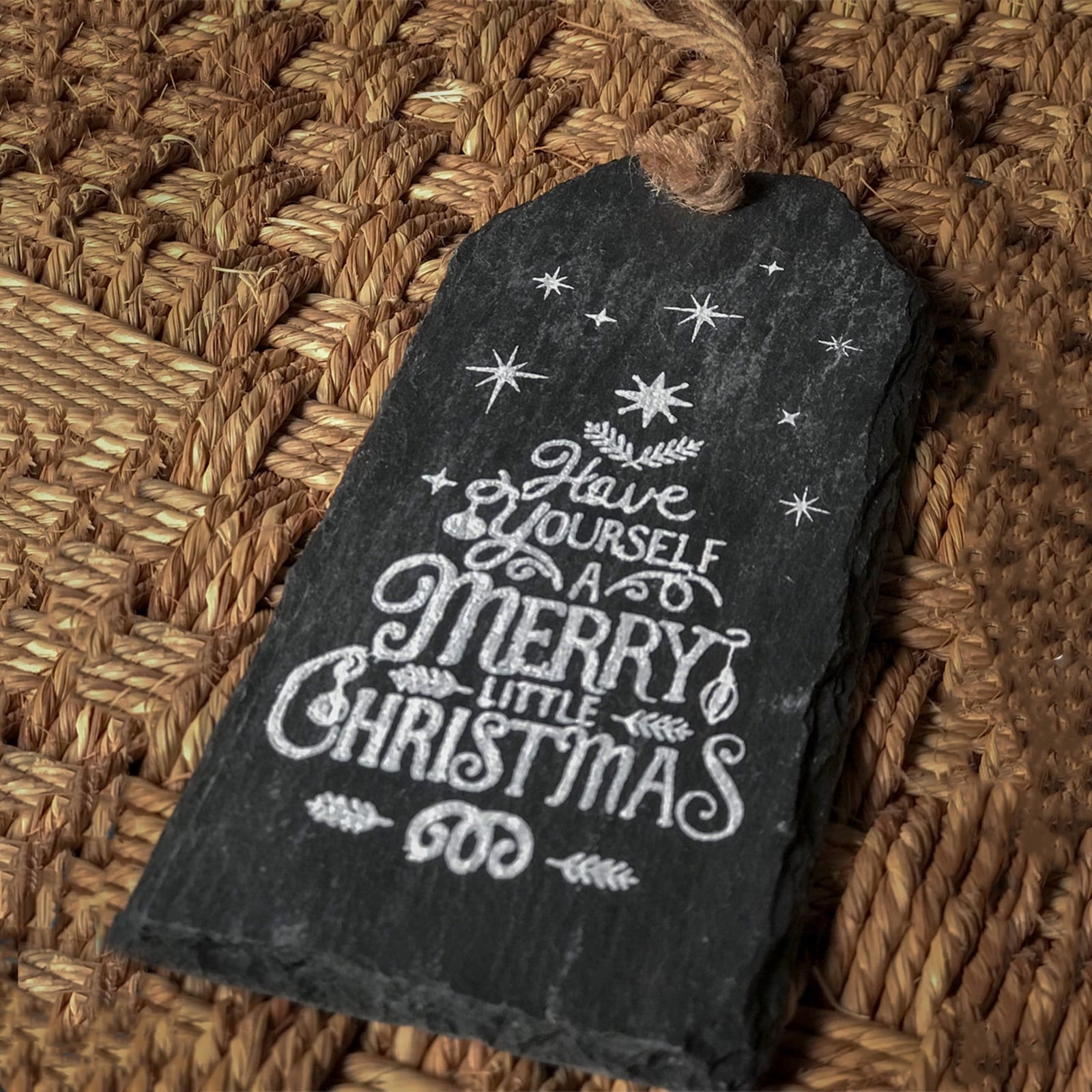 Hanging slate christmas tag - image 2
