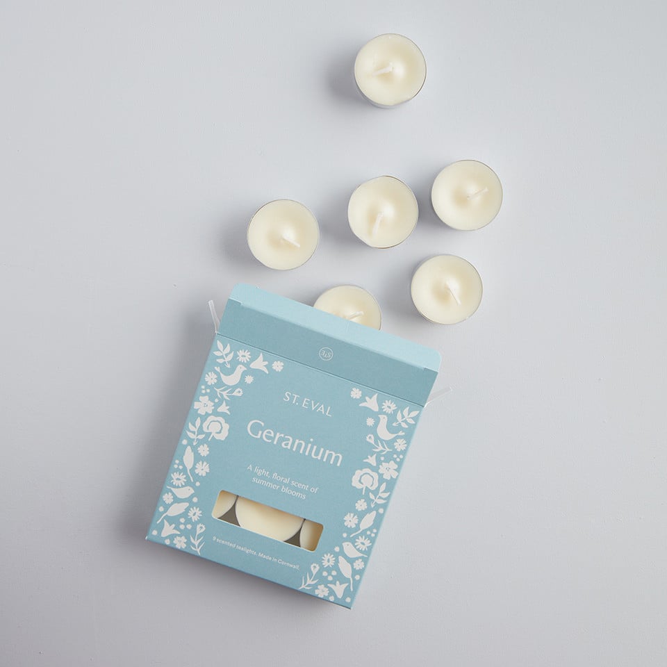 St. Eval Summer Folk Geranium Tealights