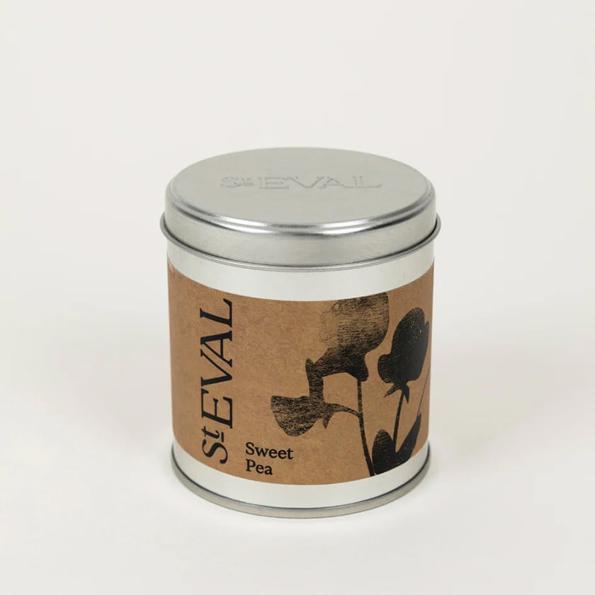 St Eval Sweet Pea Tin Candle - image 2