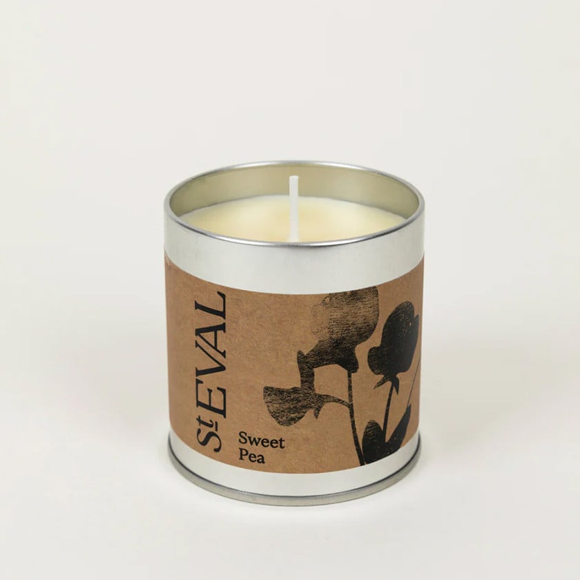 St Eval Sweet Pea Tin Candle - image 3