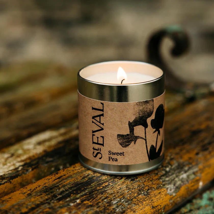 St Eval Sweet Pea Tin Candle - image 4