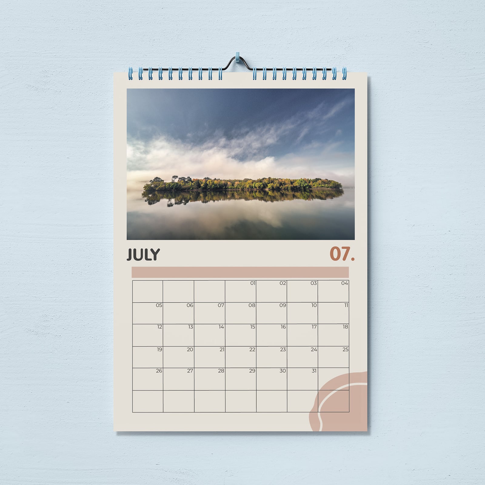 Calendar Mockup inside page
