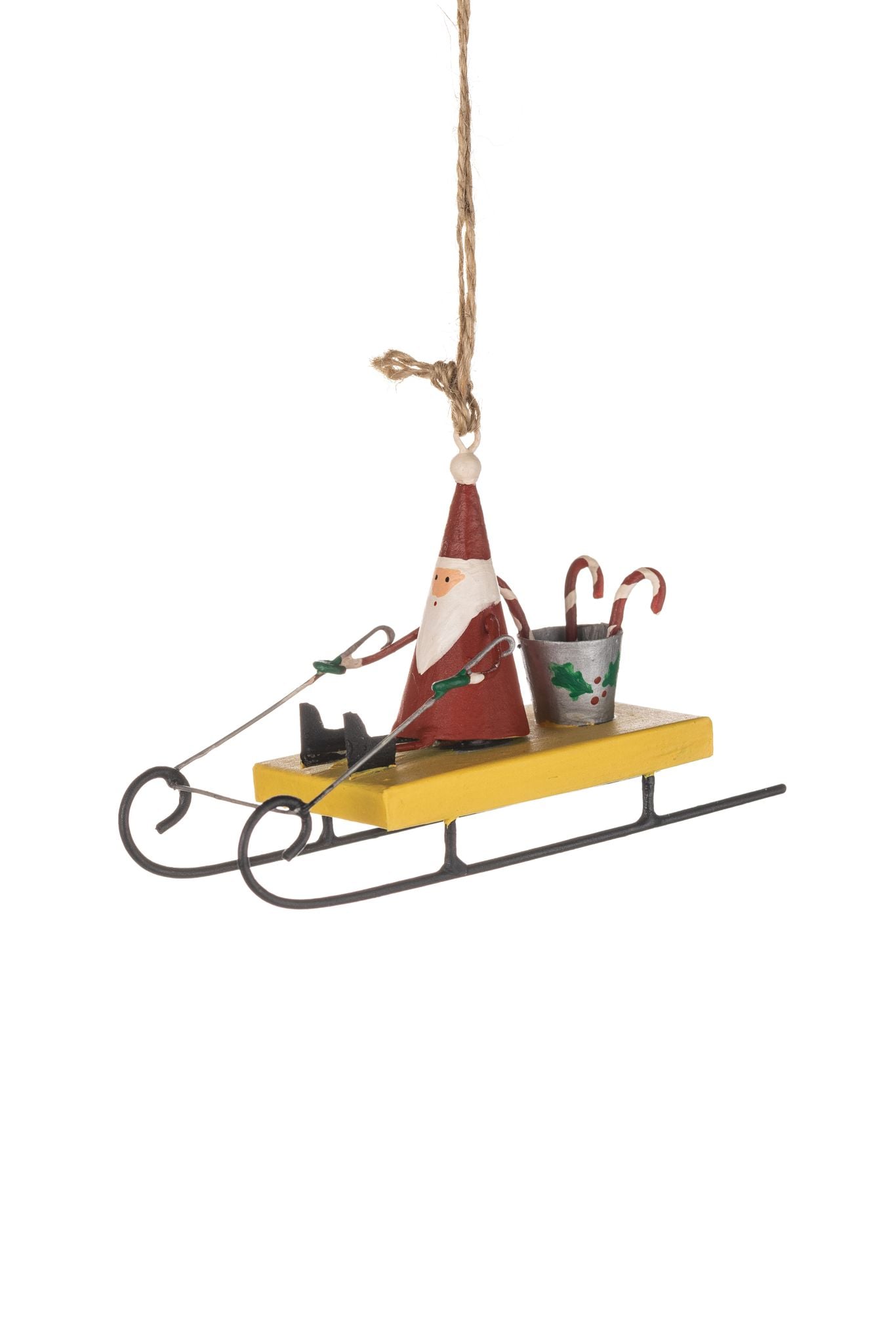 Candy Cane Santa on Sledge