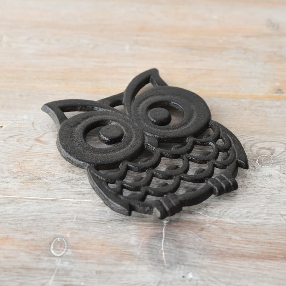 Cast Iron Owl Trivet
