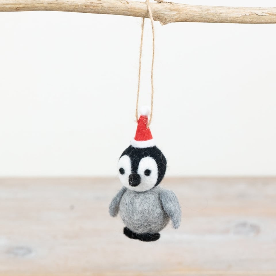 Christmas Felt Penguin Hanger