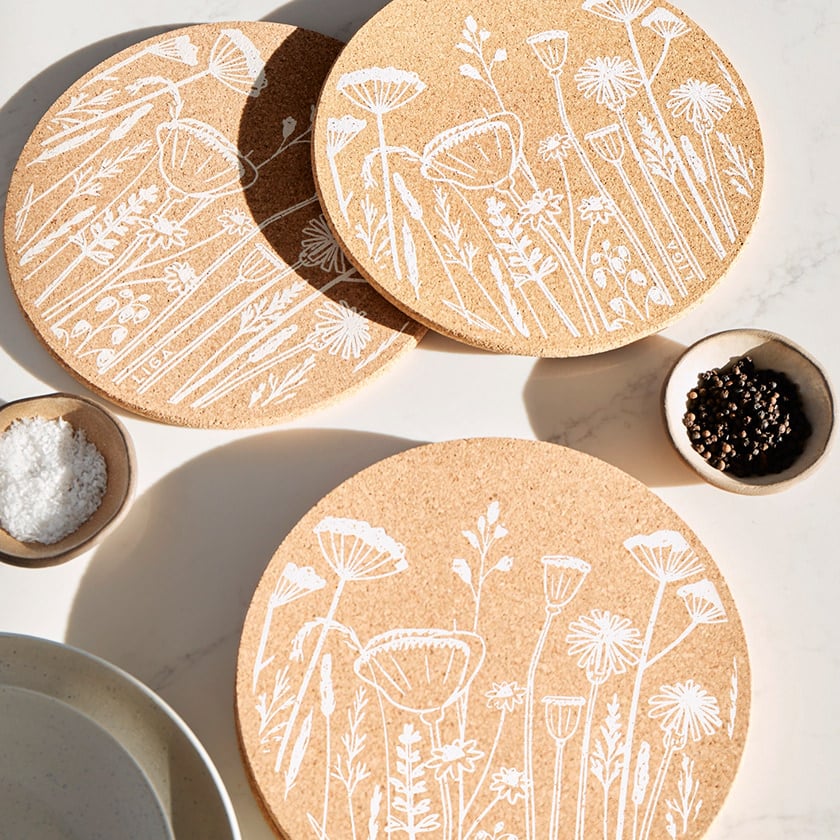 Cork Placemat | Flowers