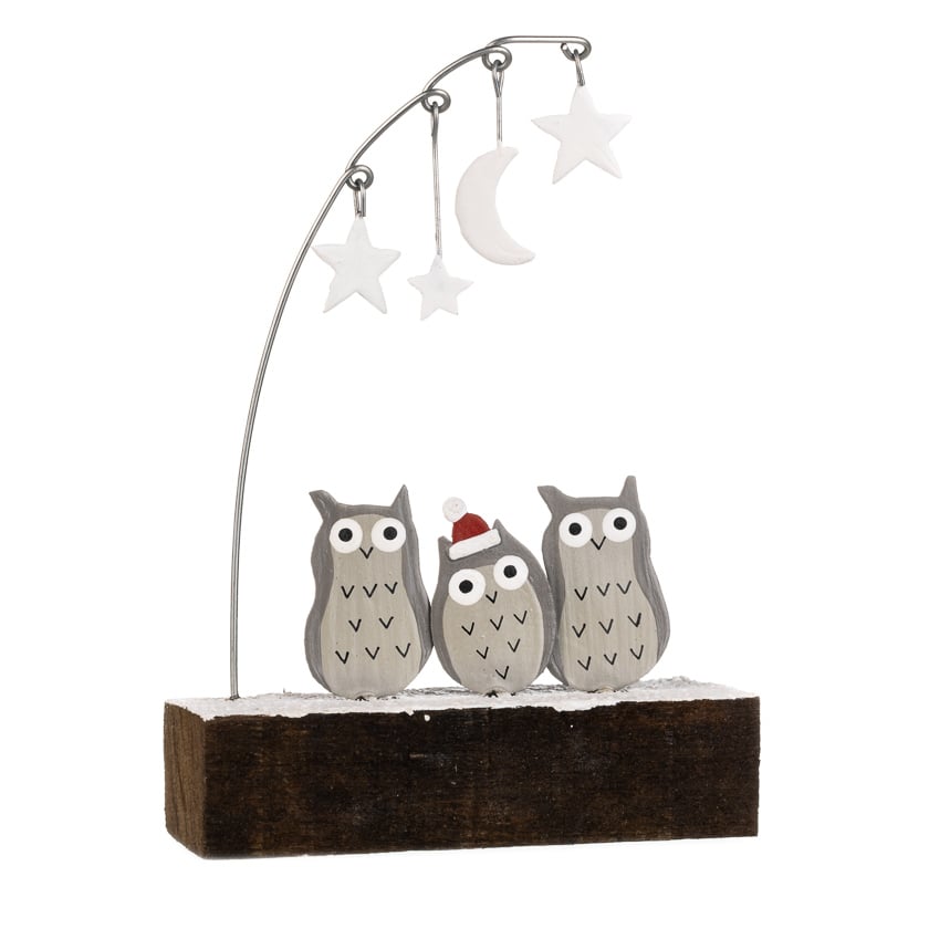 Cute Owls on block