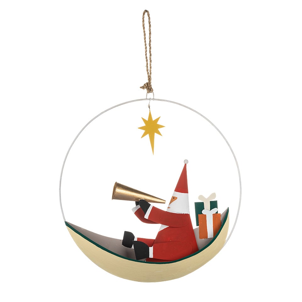 "Do you see what I see" Santa in a Boat Wreath