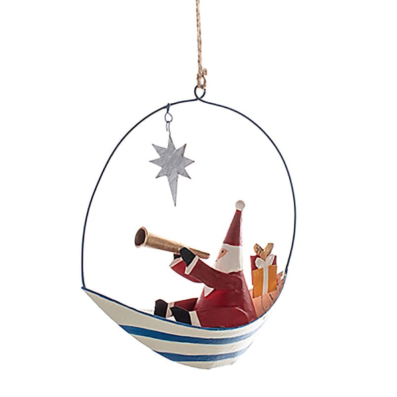 "Do You see What I see" Santa in a boat