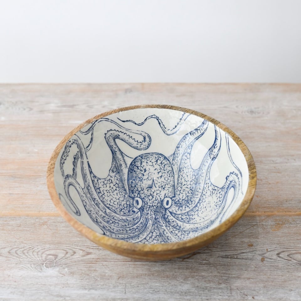 Enamel Octopus Bowl - 23cm