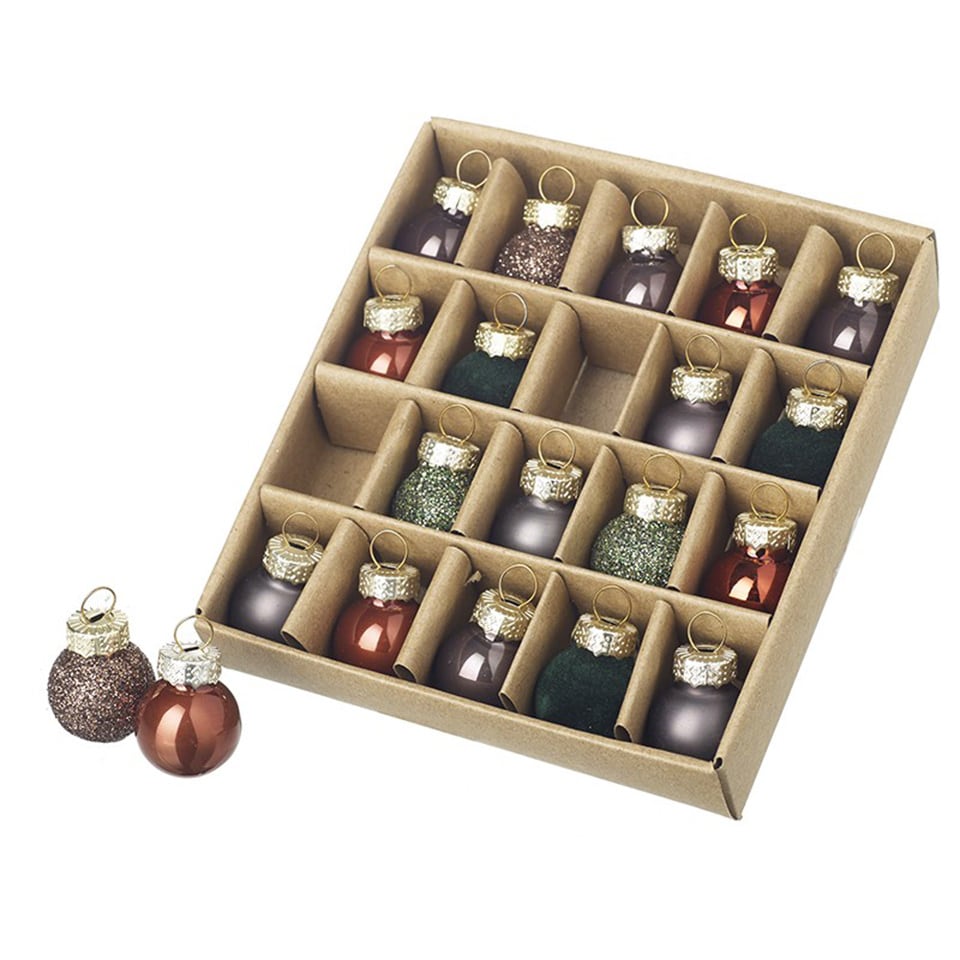 Glass Bauble set of 5