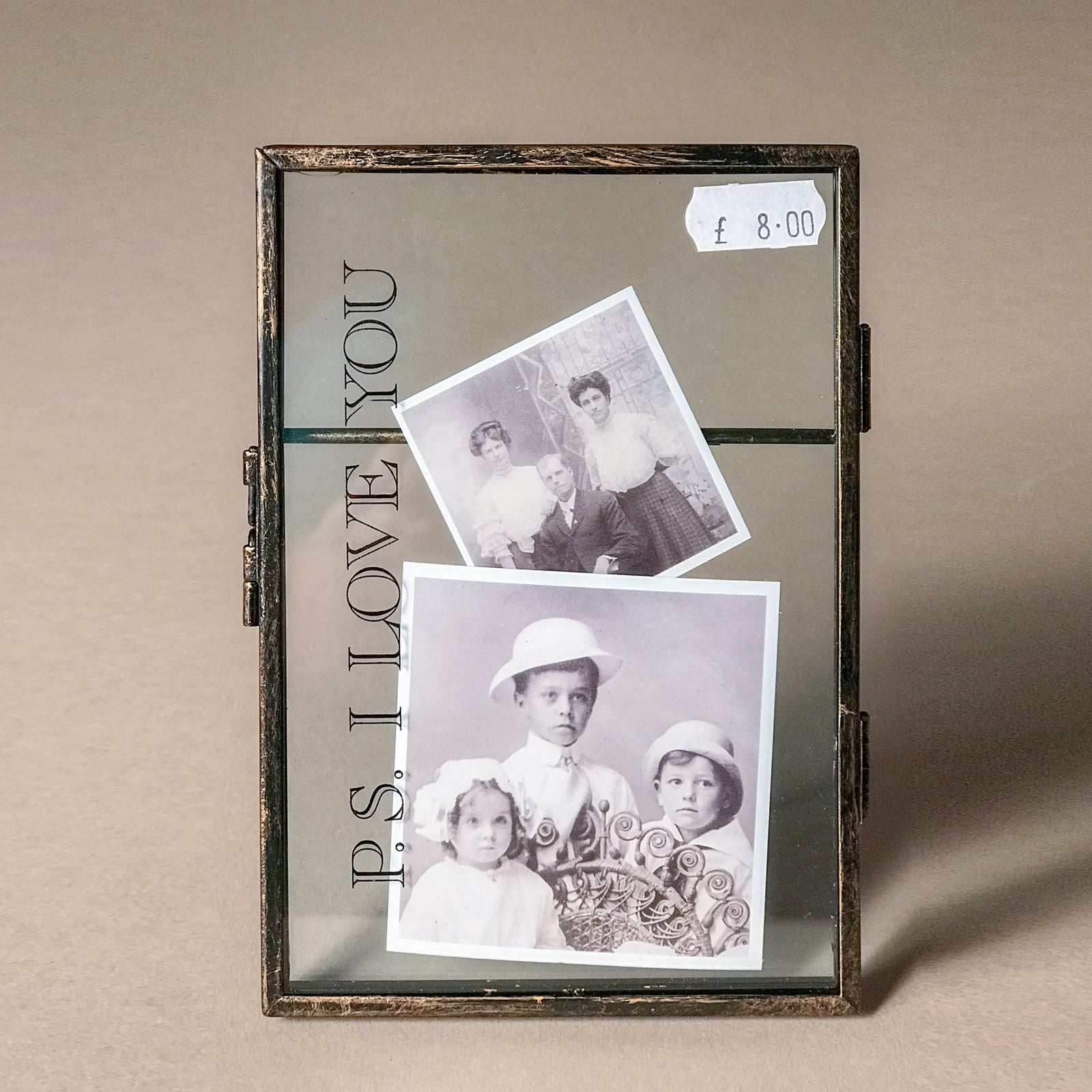 Glass Metal Frame "PS I Love You"