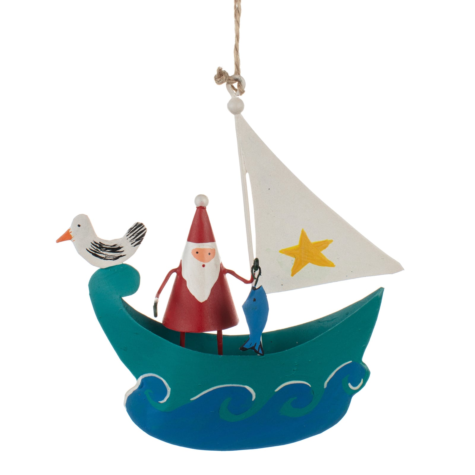 High Seas Santa in a boat