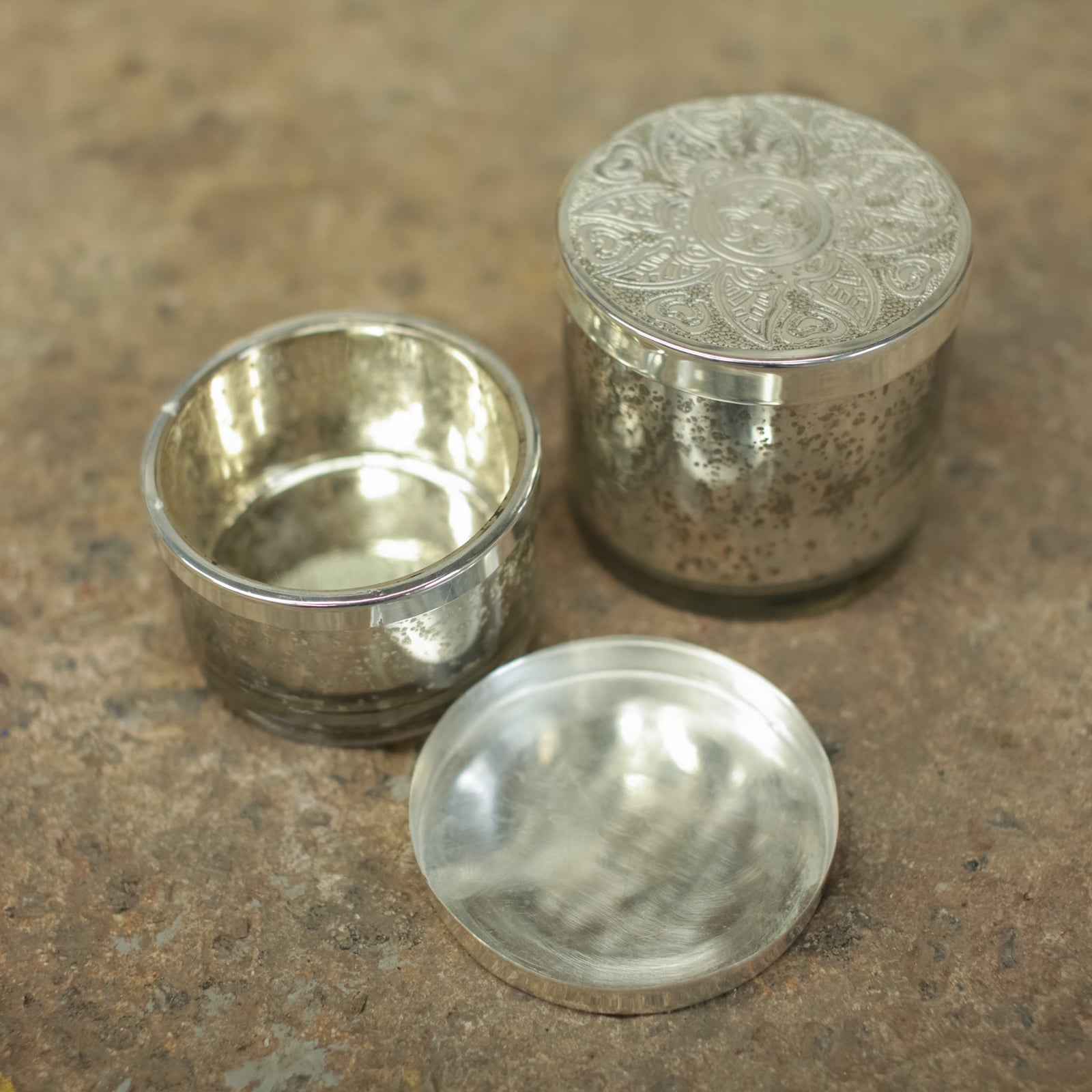 Jali Silver Pot - Antique Silver