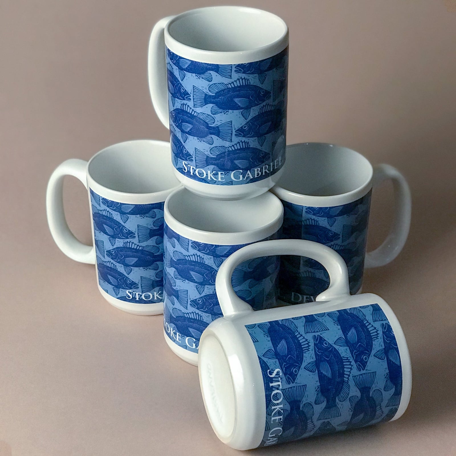 Large Mug - Blue Salmon