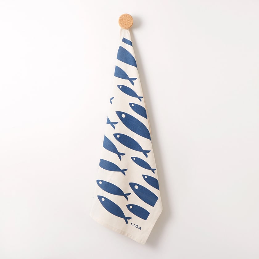 Organic Tea Towel | Fish