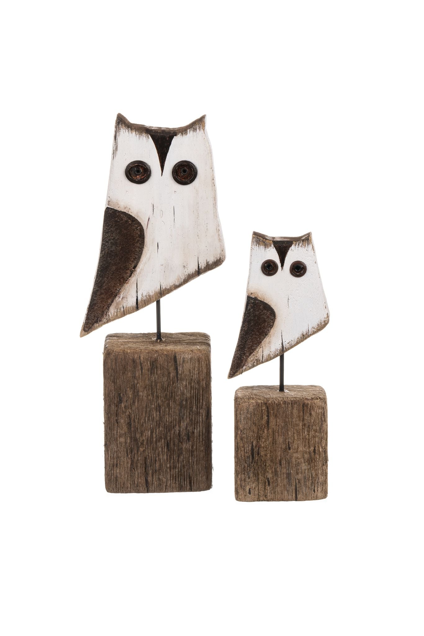 Pair of Owls on Block