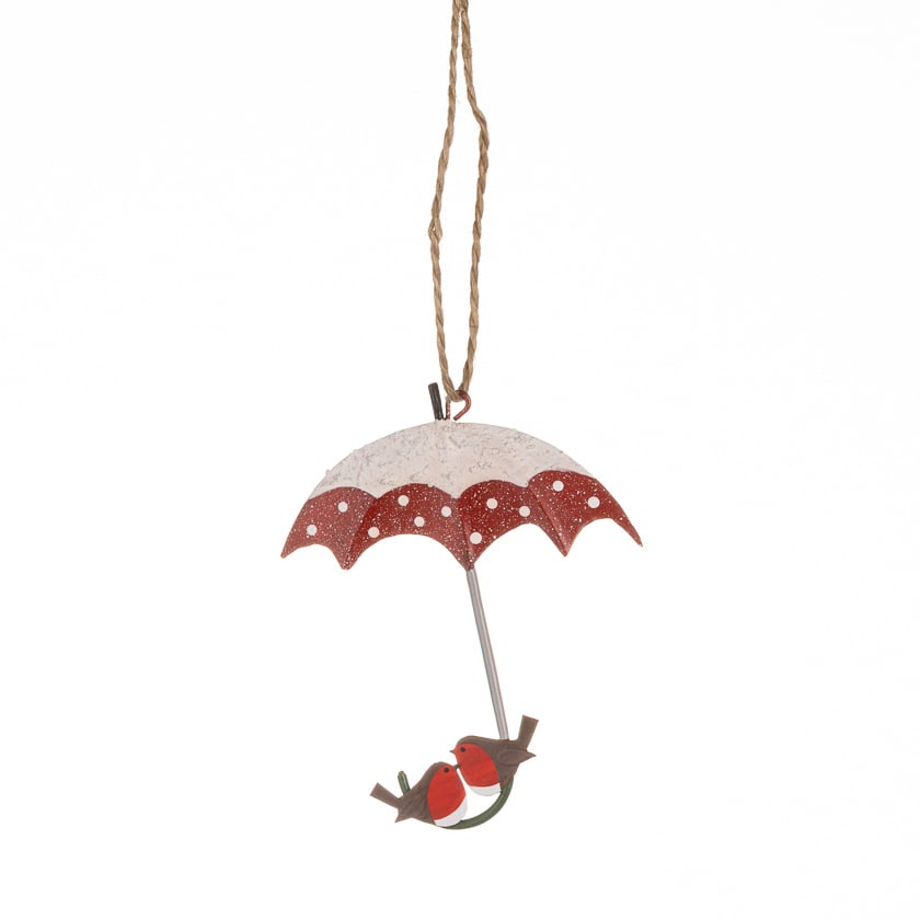 Robins On Umbrella