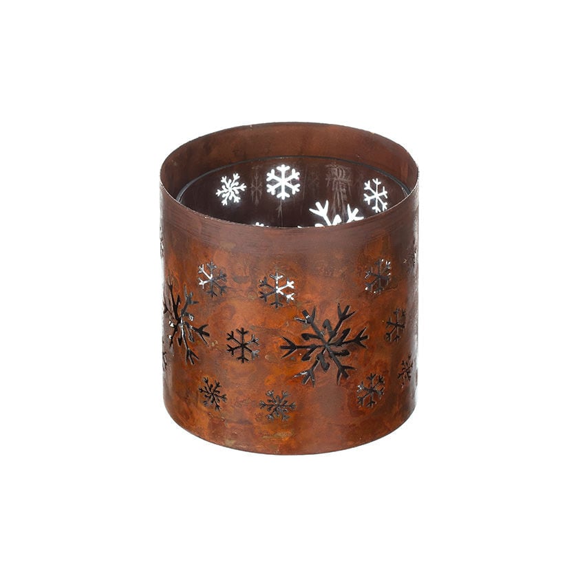Rustic Snowflake Votive