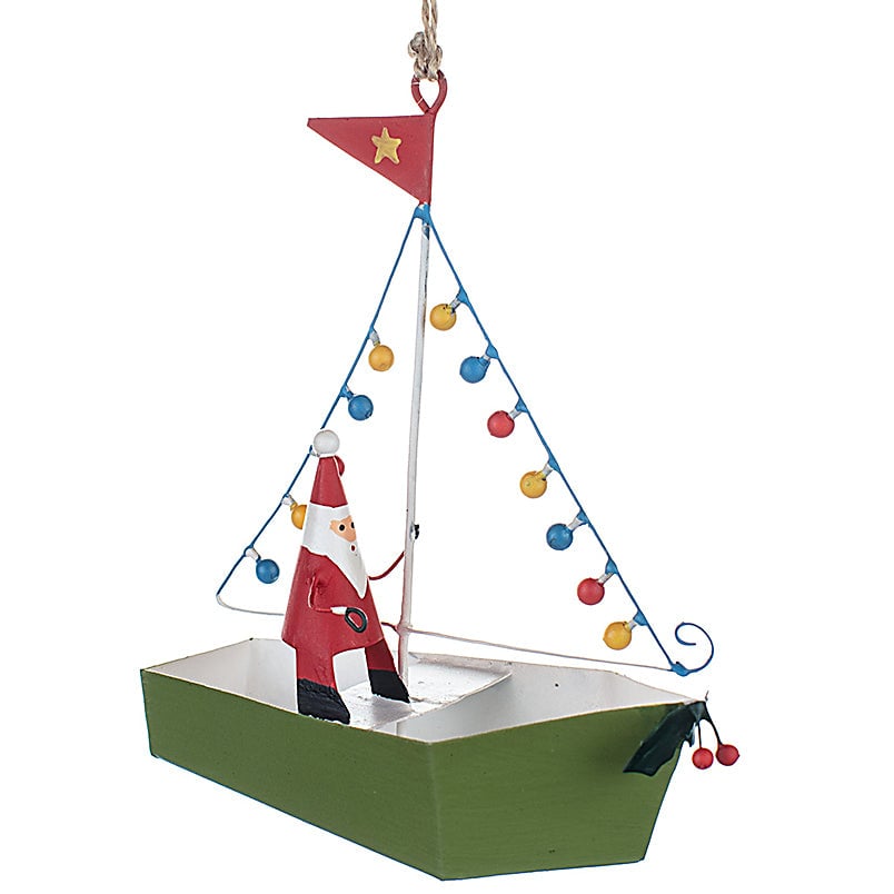 Santa Light Up Boat