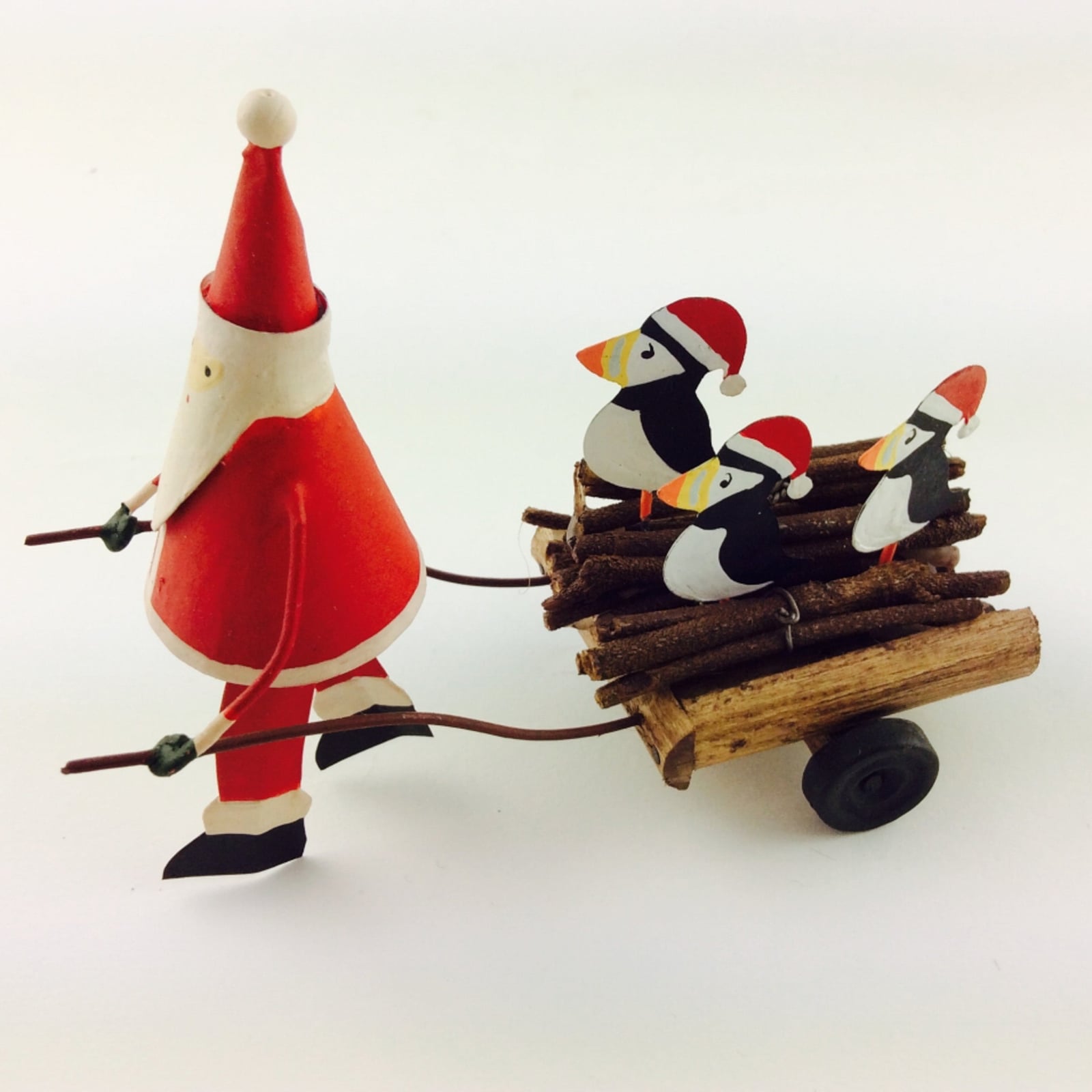 Santa with Puffins