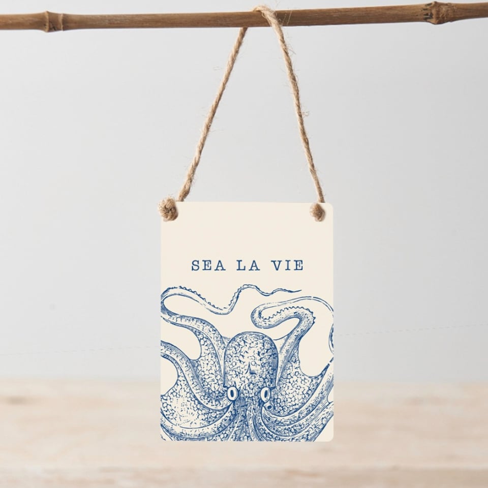 Sea La Vie Metal Sign