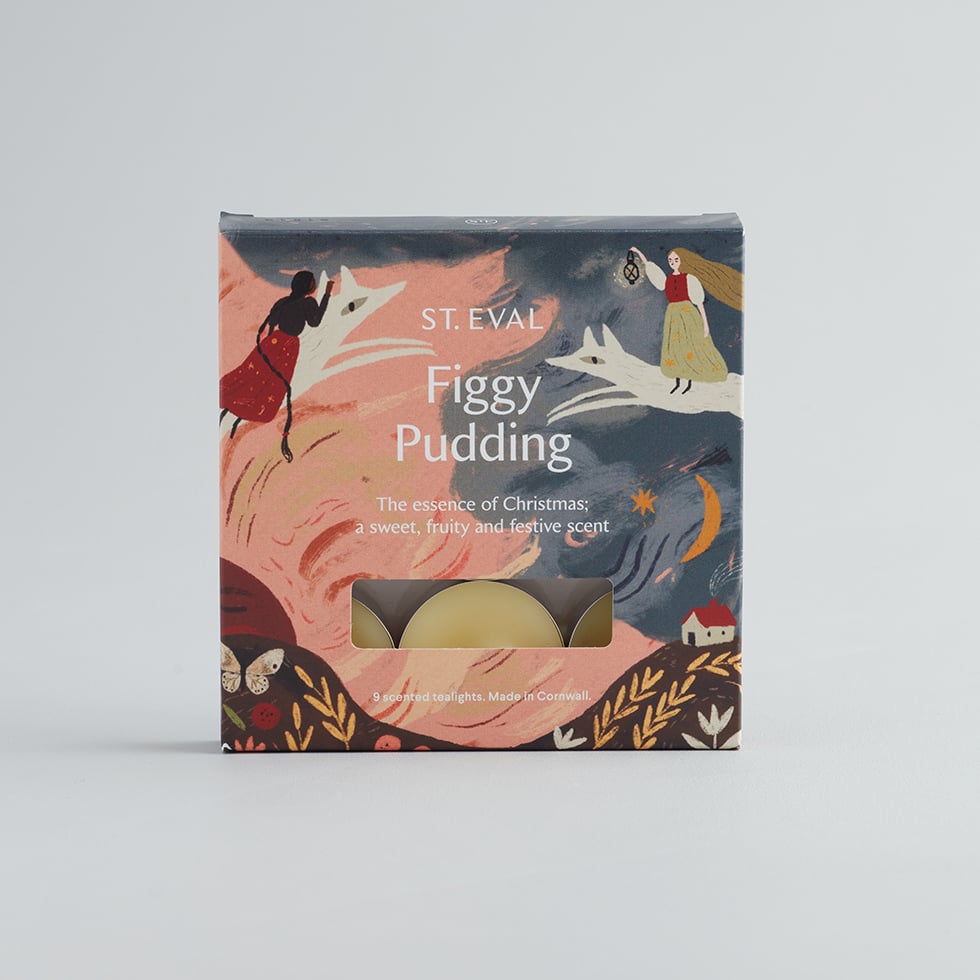 St Eval Christmas Figgy Pudding Tealight Candles
