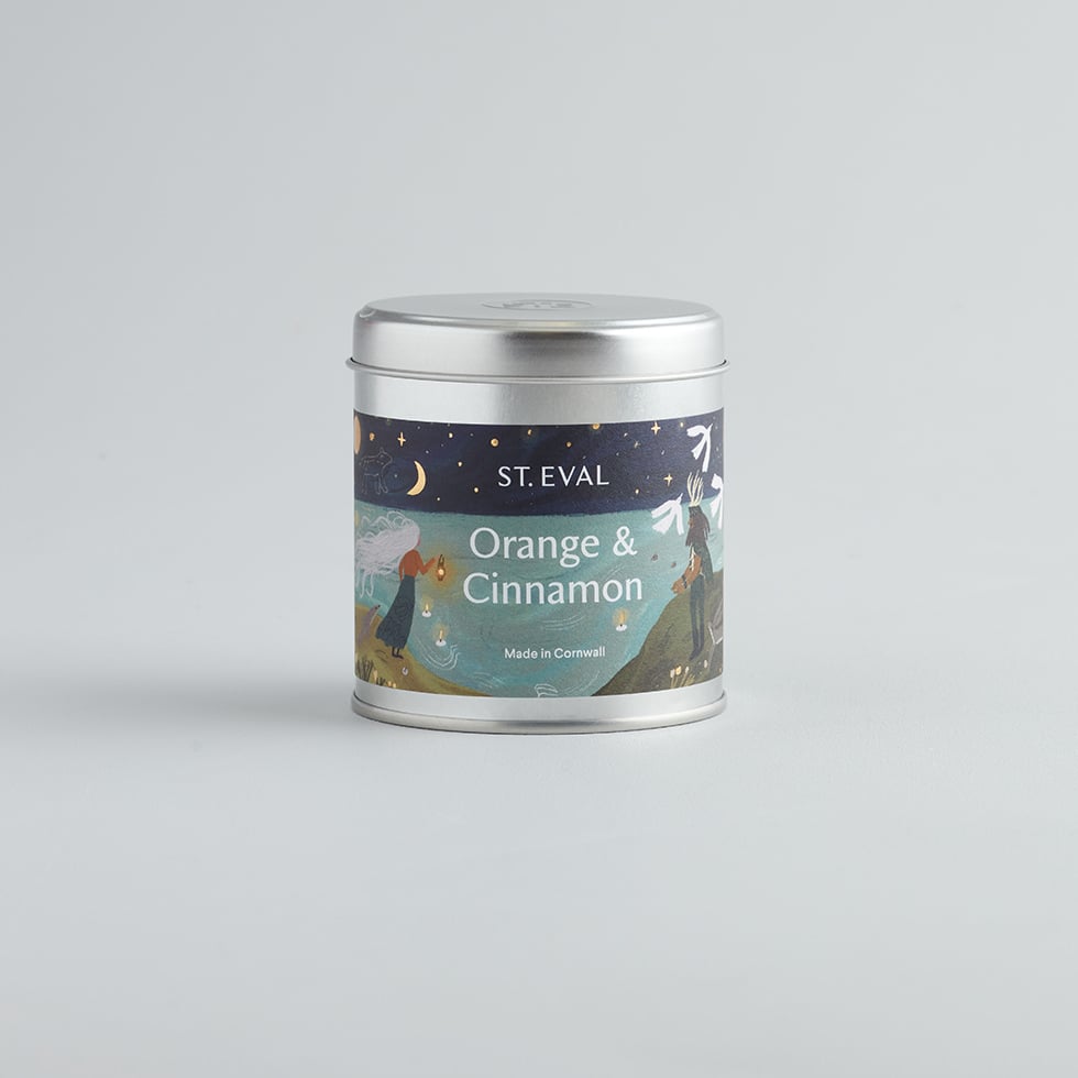 St Eval Orange & Cinnamon Xmas Tin Candle