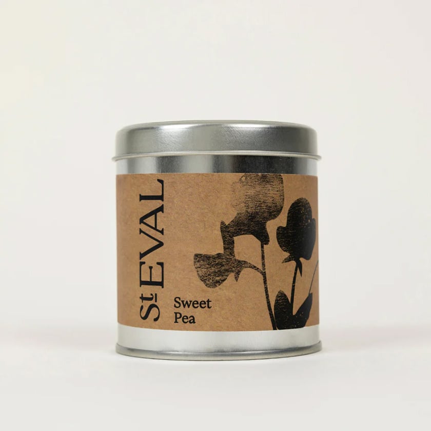 St Eval Sweet Pea Tin Candle