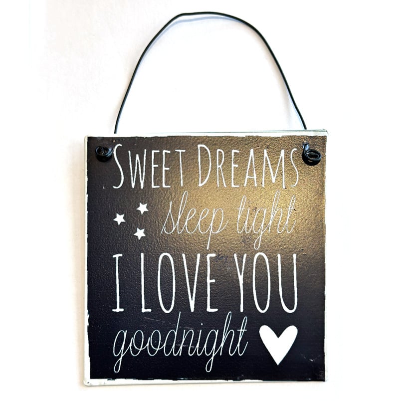 I love you to the moon and back - Hanging metal sign