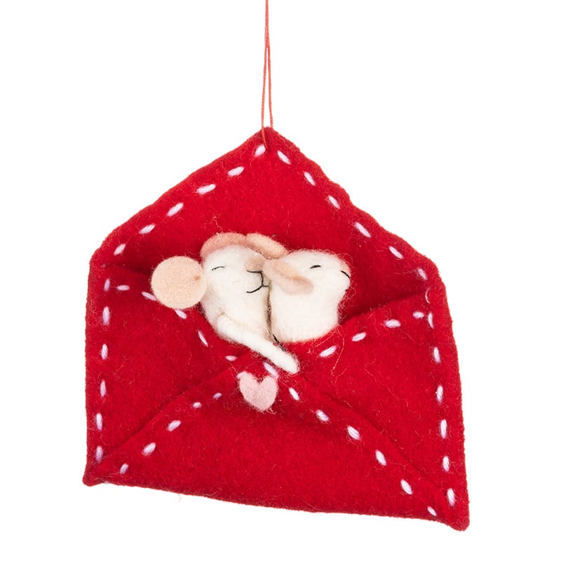 Two mice in an envelope - Sent with Love