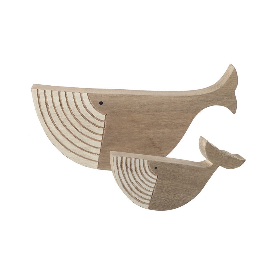 Wooden Carved Whales